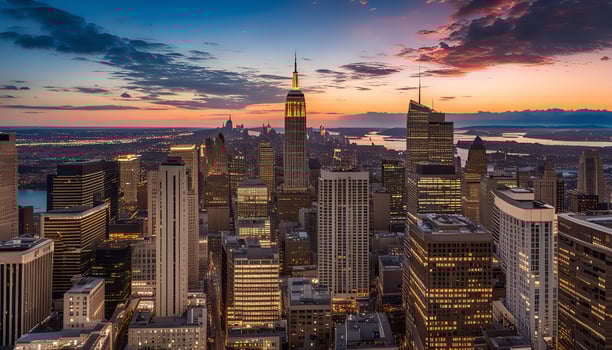 New York City Skyline at Dusk photo