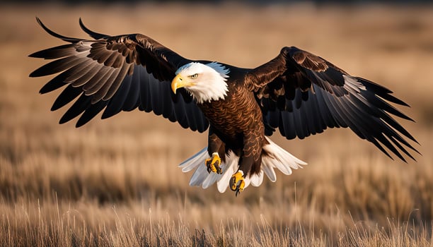 Majestic Bald Eagle in Flight photo