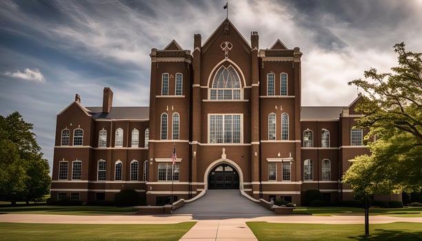 Brick Building in College Campus photo