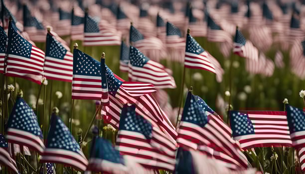 Field of American Flags photo
