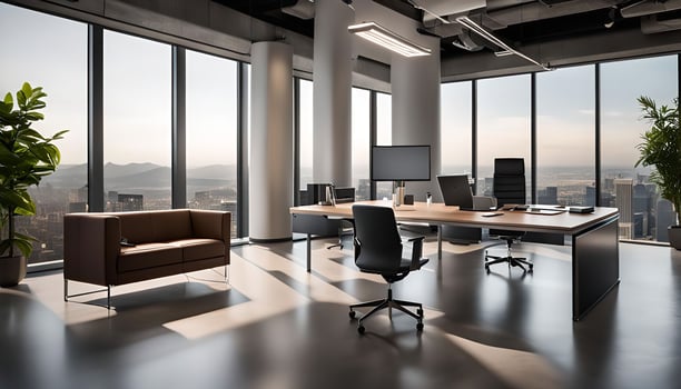 Modern Office with City Views photo