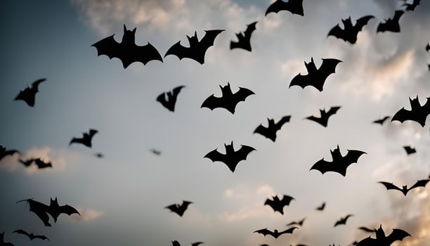 Bats in the Twilight Sky photo