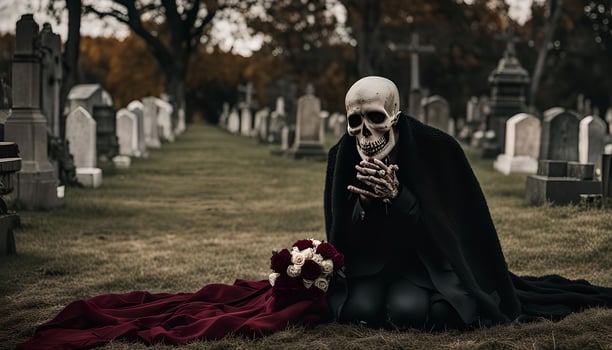 Skeleton in a Graveyard photo