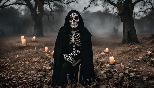Skeleton in a Forest Setting photo