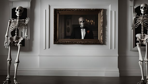 Skeletal Portrait in a Formal Setting photo