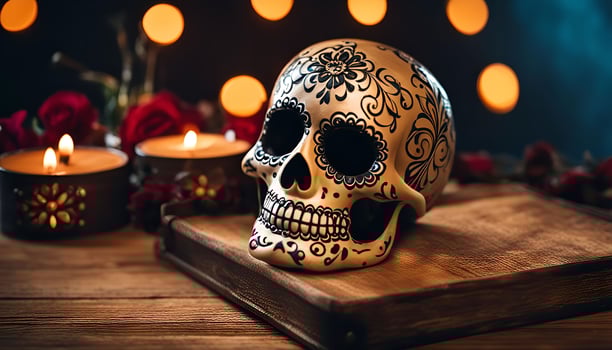 Sugar Skull Decoration for Day of the Dead photo
