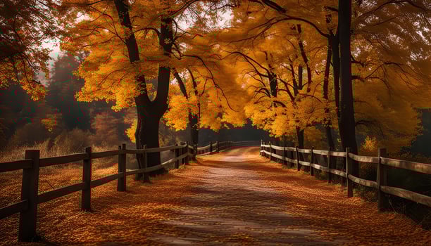 Autumnal Pathway leaves photo
