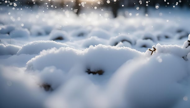 Snowy Landscape with a Hint of Sunlight photo