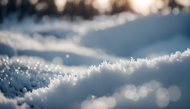 Snowy Landscape with Bokeh photo