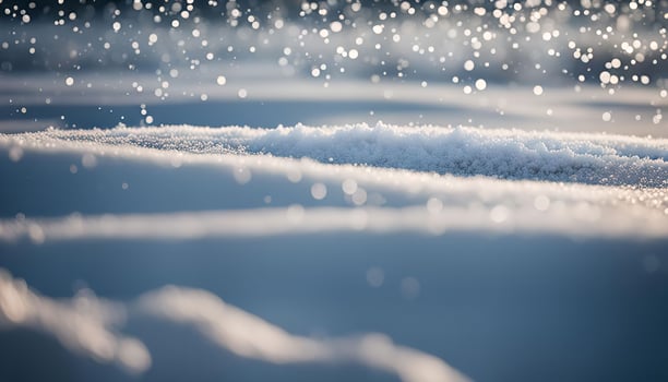 Snowy Landscape with Falling Snow photo
