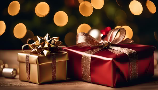 Christmas Gift Boxes with Lights photo