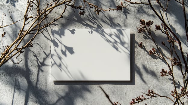 A white square on a wall photo