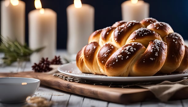 Freshly Baked Challah Bread photo