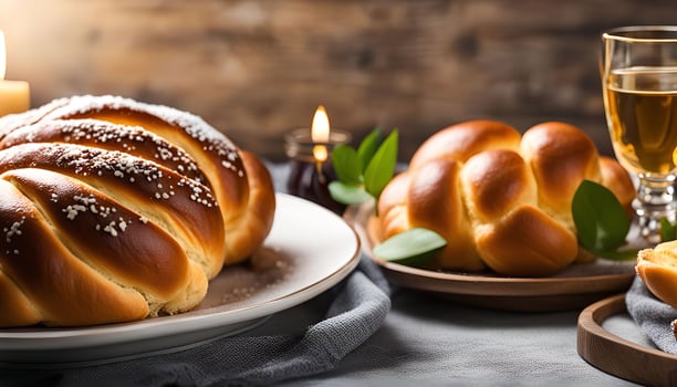 Sweet Challah Bread for Shabbat Celebration photo