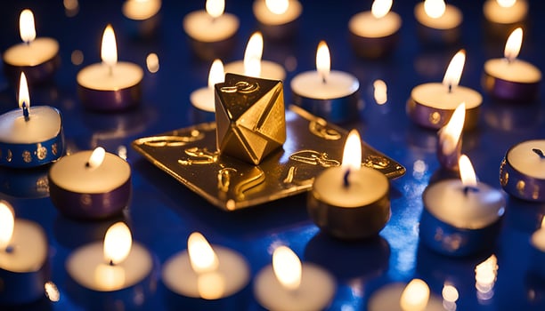 Golden Dice and Candles photo