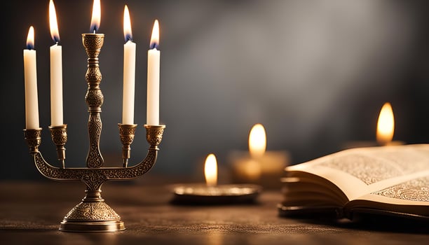 Candlelight and Sacred Text photo