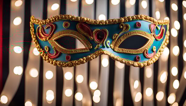 Masquerade Party Mask with Festive Lights photo