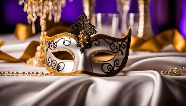 Elegant Venetian Masquerade Mask photo