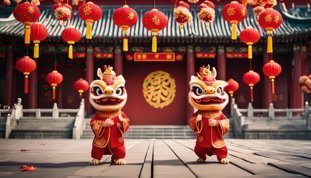 Chinese New Year Celebration with Lion Dance photo