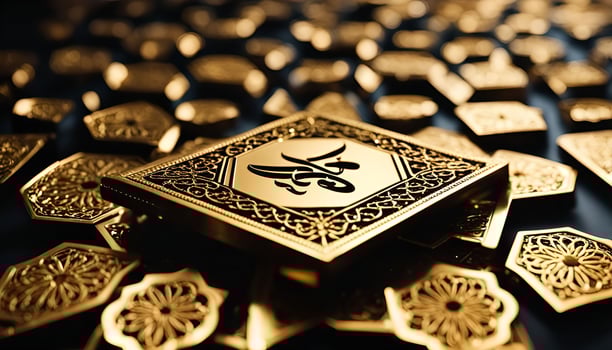 Golden Arabic Calligraphy photo