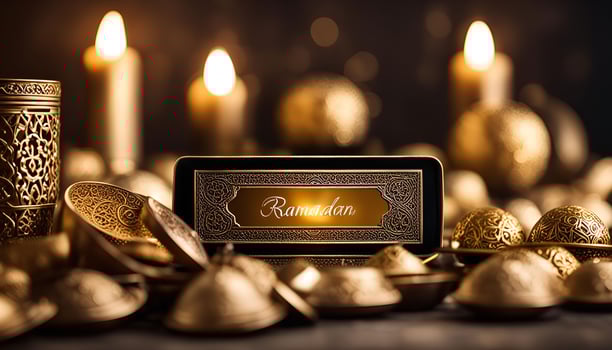Ramadan Celebration with Golden Decor photo