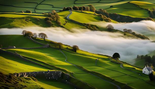 Misty Morning in the Countryside photo
