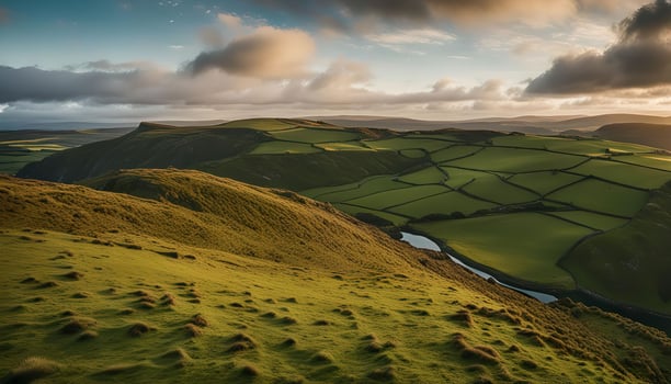 Serene Sunset over Rolling Hills photo