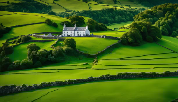 Rolling Hills and a Serene Farmhouse photo