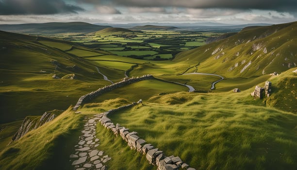 Serene Mountainside with Winding Road photo