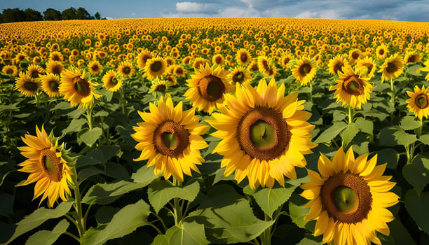 Sunflowers in a Field photo