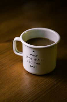 Coffee Mug with Inspiring Quote photo