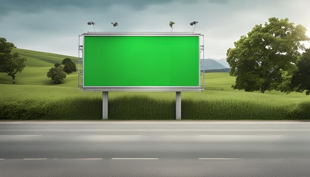 Blank Billboard on a Country Road photo