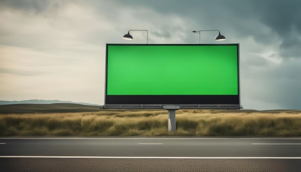 Blank Billboard on a Country Road photo
