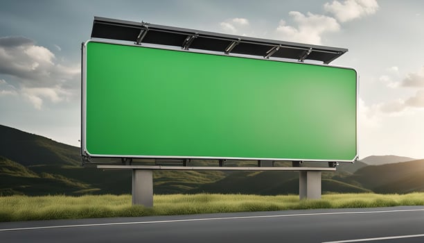 Blank Billboard in Landscape photo