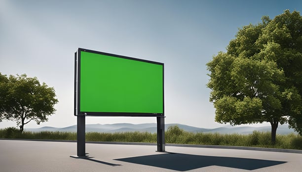 Blank Billboard in Countryside photo