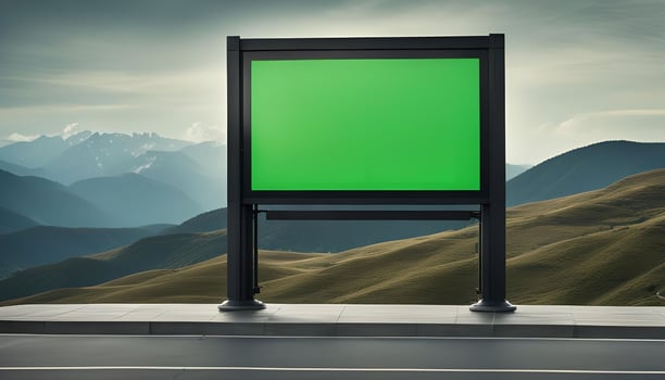 Billboard in Mountainous Landscape photo