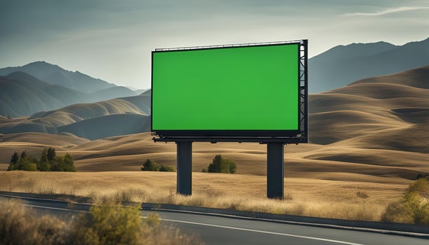 Blank Billboard in a Rural Landscape photo