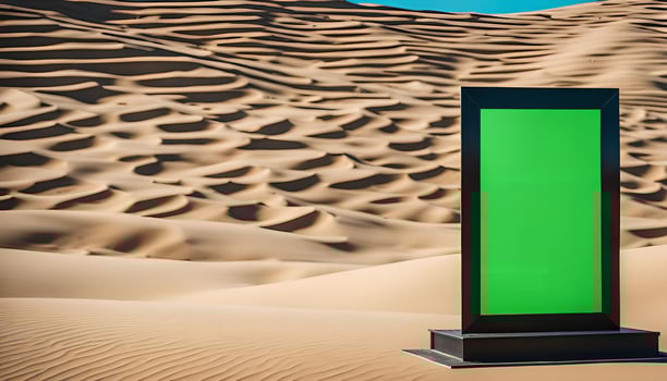 Green Screen in the Desert photo