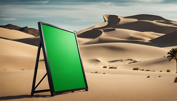 Green Screen in the Desert photo
