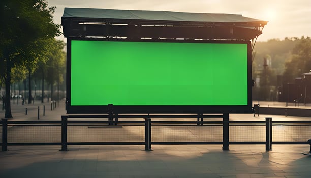 Blank Billboard in the City photo
