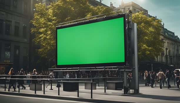 Green Screen Billboard in a City photo