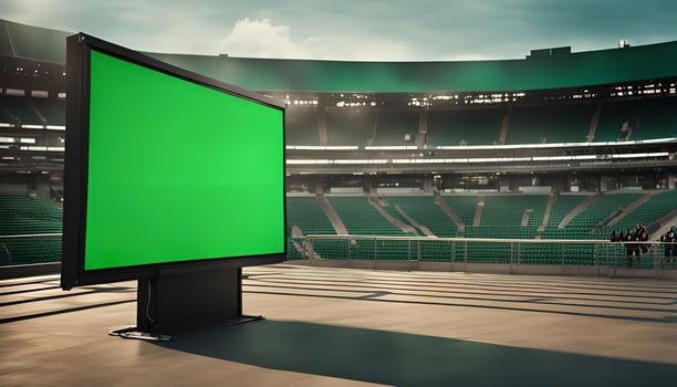 Green Screen in Stadium photo