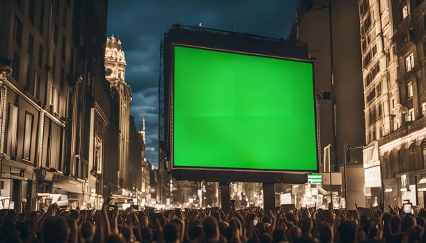 Green Screen Billboard at a Concert photo