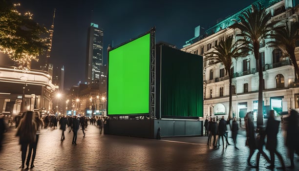 Green Screen Night City photo