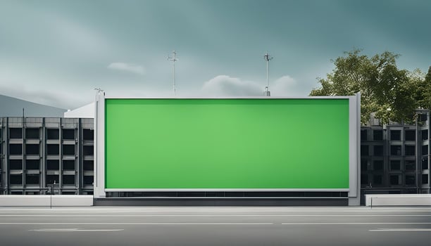 Green Billboard Mockup photo