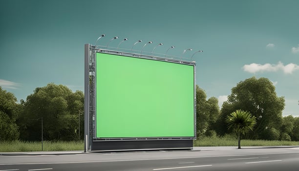 Blank Billboard on the Side of the Road photo