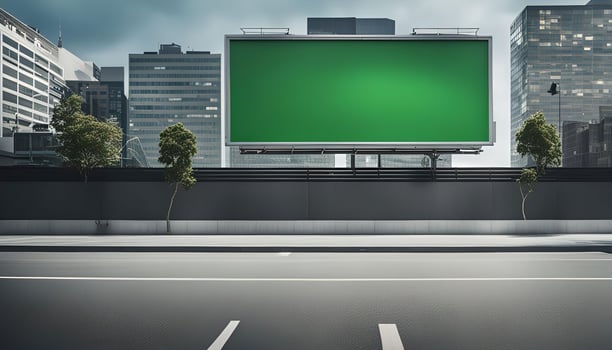 Blank Billboard in the City photo