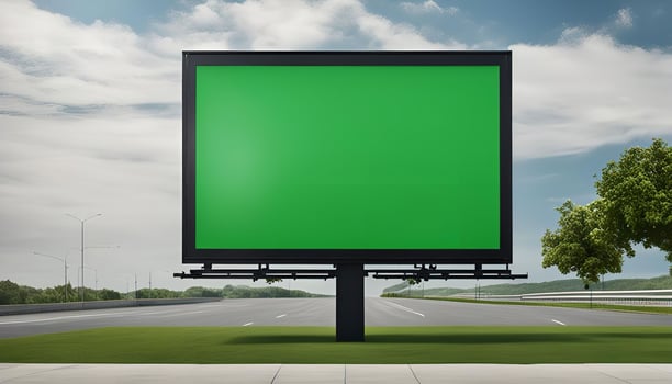 Green Screen Billboard Mockup photo