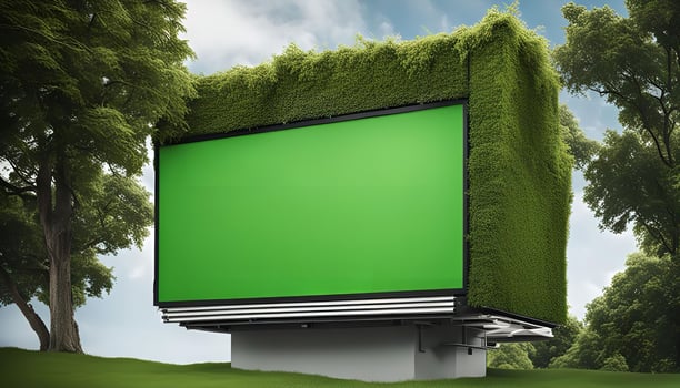 Green Billboard in Nature photo