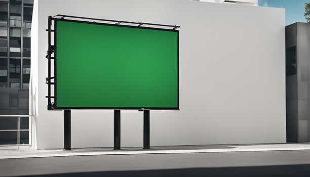 Green Screen Billboard Mockup photo